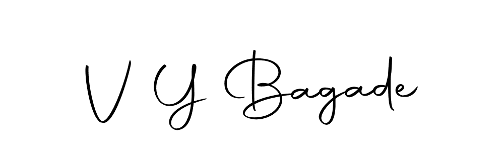 Design your own signature with our free online signature maker. With this signature software, you can create a handwritten (Autography-DOLnW) signature for name V Y Bagade. V Y Bagade signature style 10 images and pictures png