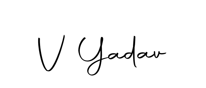 Here are the top 10 professional signature styles for the name V Yadav. These are the best autograph styles you can use for your name. V Yadav signature style 10 images and pictures png