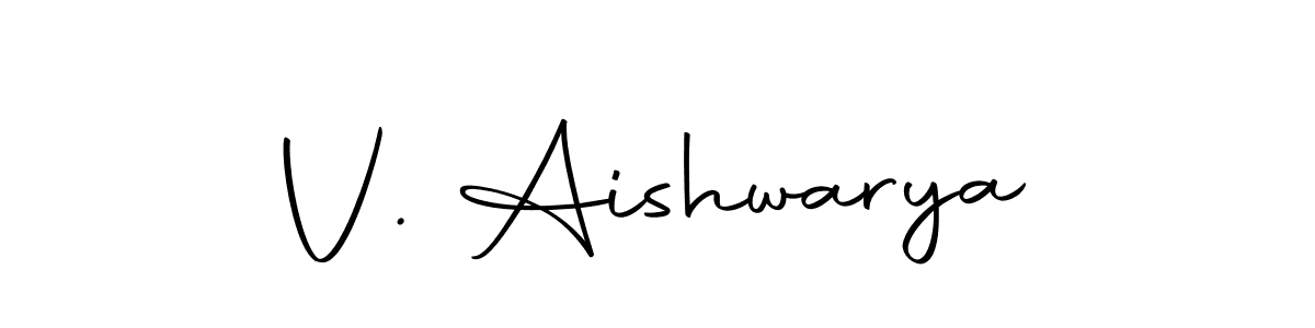 The best way (Autography-DOLnW) to make a short signature is to pick only two or three words in your name. The name V. Aishwarya include a total of six letters. For converting this name. V. Aishwarya signature style 10 images and pictures png