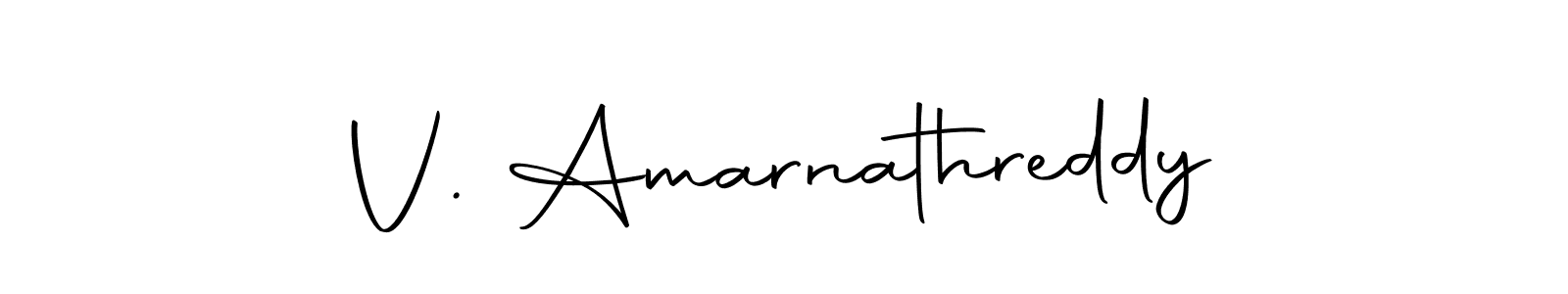 How to make V. Amarnathreddy name signature. Use Autography-DOLnW style for creating short signs online. This is the latest handwritten sign. V. Amarnathreddy signature style 10 images and pictures png