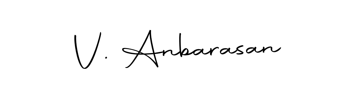 Design your own signature with our free online signature maker. With this signature software, you can create a handwritten (Autography-DOLnW) signature for name V. Anbarasan. V. Anbarasan signature style 10 images and pictures png