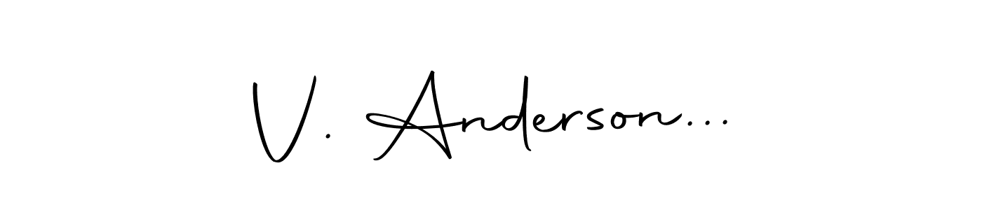 Make a short V. Anderson... signature style. Manage your documents anywhere anytime using Autography-DOLnW. Create and add eSignatures, submit forms, share and send files easily. V. Anderson... signature style 10 images and pictures png