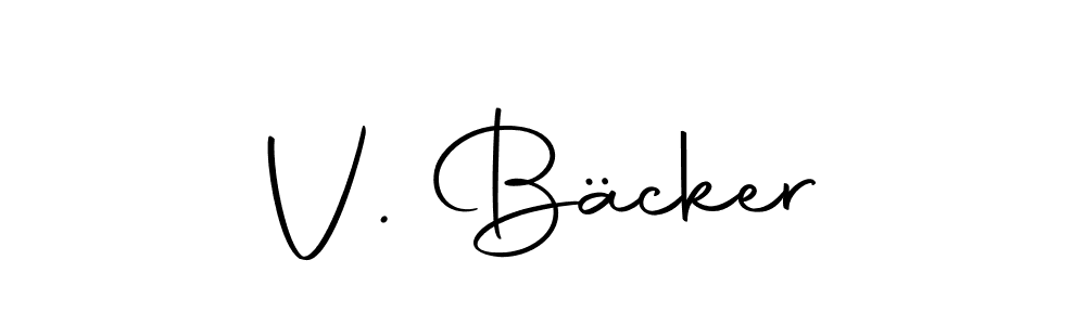 See photos of V. Bäcker official signature by Spectra . Check more albums & portfolios. Read reviews & check more about Autography-DOLnW font. V. Bäcker signature style 10 images and pictures png