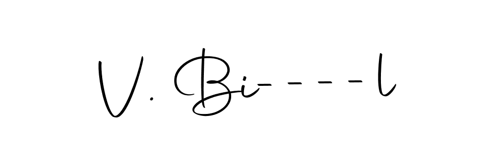 Use a signature maker to create a handwritten signature online. With this signature software, you can design (Autography-DOLnW) your own signature for name V. Bi----l. V. Bi----l signature style 10 images and pictures png