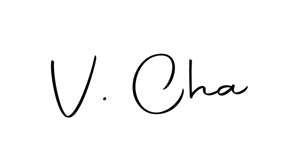 V. Cha stylish signature style. Best Handwritten Sign (Autography-DOLnW) for my name. Handwritten Signature Collection Ideas for my name V. Cha. V. Cha signature style 10 images and pictures png