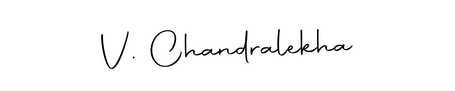 Use a signature maker to create a handwritten signature online. With this signature software, you can design (Autography-DOLnW) your own signature for name V. Chandralekha. V. Chandralekha signature style 10 images and pictures png