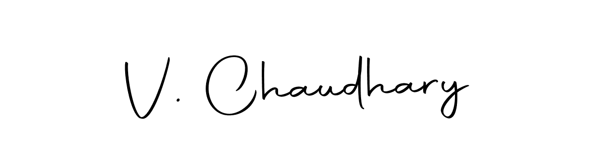 Make a beautiful signature design for name V. Chaudhary. With this signature (Autography-DOLnW) style, you can create a handwritten signature for free. V. Chaudhary signature style 10 images and pictures png