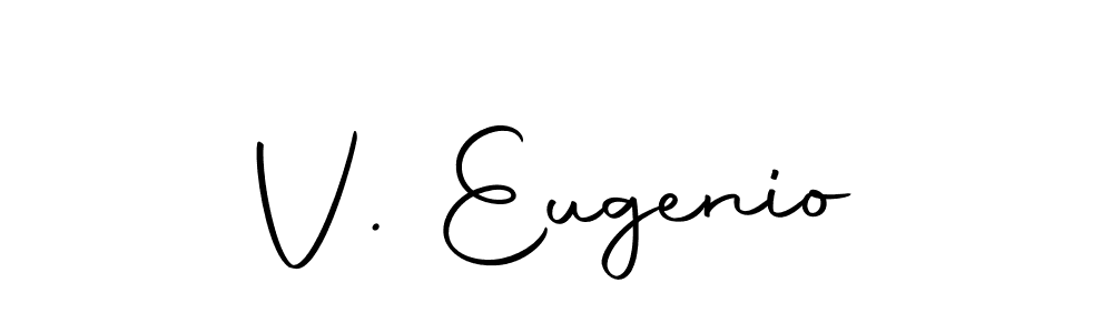 This is the best signature style for the V. Eugenio name. Also you like these signature font (Autography-DOLnW). Mix name signature. V. Eugenio signature style 10 images and pictures png