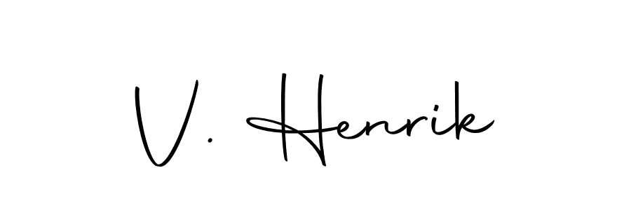How to make V. Henrik signature? Autography-DOLnW is a professional autograph style. Create handwritten signature for V. Henrik name. V. Henrik signature style 10 images and pictures png