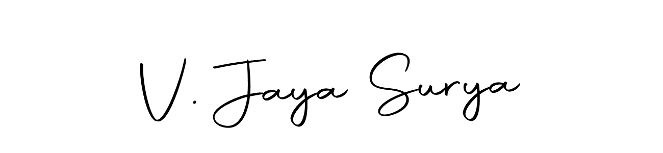 How to make V. Jaya Surya signature? Autography-DOLnW is a professional autograph style. Create handwritten signature for V. Jaya Surya name. V. Jaya Surya signature style 10 images and pictures png