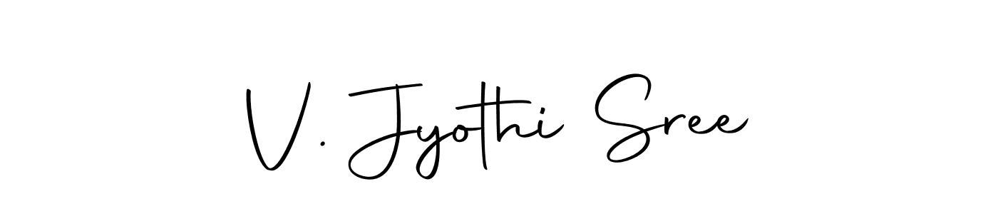 How to make V. Jyothi Sree signature? Autography-DOLnW is a professional autograph style. Create handwritten signature for V. Jyothi Sree name. V. Jyothi Sree signature style 10 images and pictures png