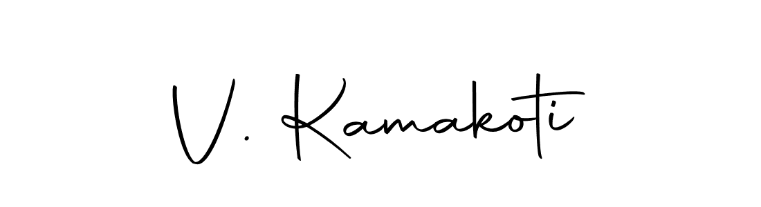 How to make V. Kamakoti name signature. Use Autography-DOLnW style for creating short signs online. This is the latest handwritten sign. V. Kamakoti signature style 10 images and pictures png