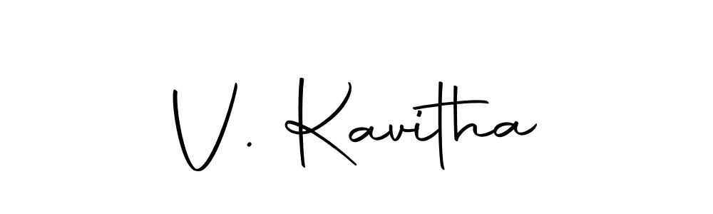 How to make V. Kavitha signature? Autography-DOLnW is a professional autograph style. Create handwritten signature for V. Kavitha name. V. Kavitha signature style 10 images and pictures png