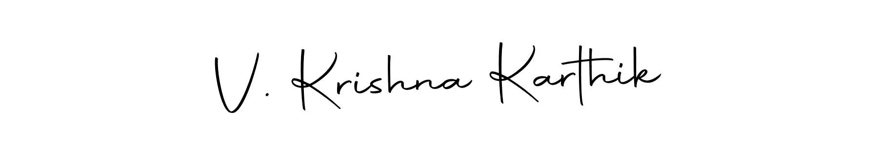 You should practise on your own different ways (Autography-DOLnW) to write your name (V. Krishna Karthik) in signature. don't let someone else do it for you. V. Krishna Karthik signature style 10 images and pictures png