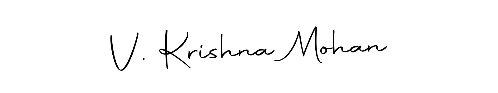 You should practise on your own different ways (Autography-DOLnW) to write your name (V. Krishna Mohan) in signature. don't let someone else do it for you. V. Krishna Mohan signature style 10 images and pictures png