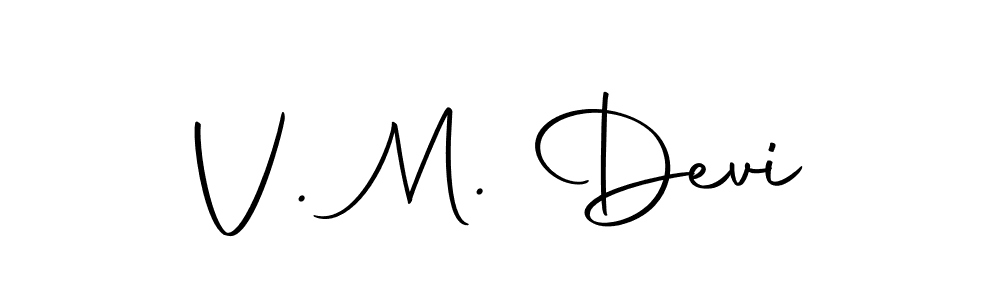 Also You can easily find your signature by using the search form. We will create V. M. Devi name handwritten signature images for you free of cost using Autography-DOLnW sign style. V. M. Devi signature style 10 images and pictures png