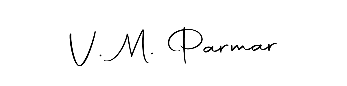 Design your own signature with our free online signature maker. With this signature software, you can create a handwritten (Autography-DOLnW) signature for name V. M. Parmar. V. M. Parmar signature style 10 images and pictures png