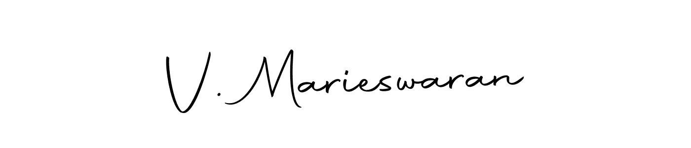 Make a beautiful signature design for name V. Marieswaran. With this signature (Autography-DOLnW) style, you can create a handwritten signature for free. V. Marieswaran signature style 10 images and pictures png