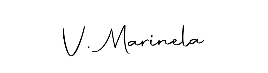 Create a beautiful signature design for name V. Marinela. With this signature (Autography-DOLnW) fonts, you can make a handwritten signature for free. V. Marinela signature style 10 images and pictures png