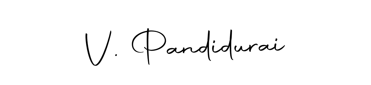 How to make V. Pandidurai name signature. Use Autography-DOLnW style for creating short signs online. This is the latest handwritten sign. V. Pandidurai signature style 10 images and pictures png