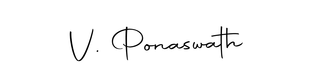 Use a signature maker to create a handwritten signature online. With this signature software, you can design (Autography-DOLnW) your own signature for name V. Ponaswath. V. Ponaswath signature style 10 images and pictures png