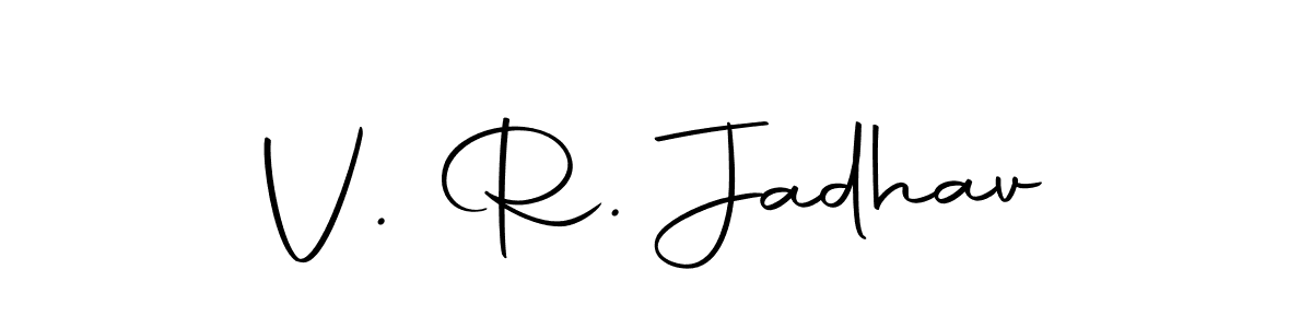 Autography-DOLnW is a professional signature style that is perfect for those who want to add a touch of class to their signature. It is also a great choice for those who want to make their signature more unique. Get V. R. Jadhav name to fancy signature for free. V. R. Jadhav signature style 10 images and pictures png