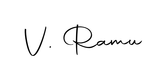 Create a beautiful signature design for name V. Ramu. With this signature (Autography-DOLnW) fonts, you can make a handwritten signature for free. V. Ramu signature style 10 images and pictures png