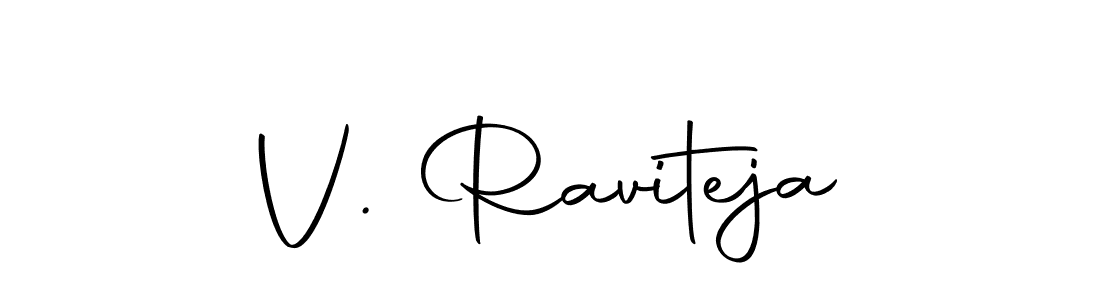 Design your own signature with our free online signature maker. With this signature software, you can create a handwritten (Autography-DOLnW) signature for name V. Raviteja. V. Raviteja signature style 10 images and pictures png