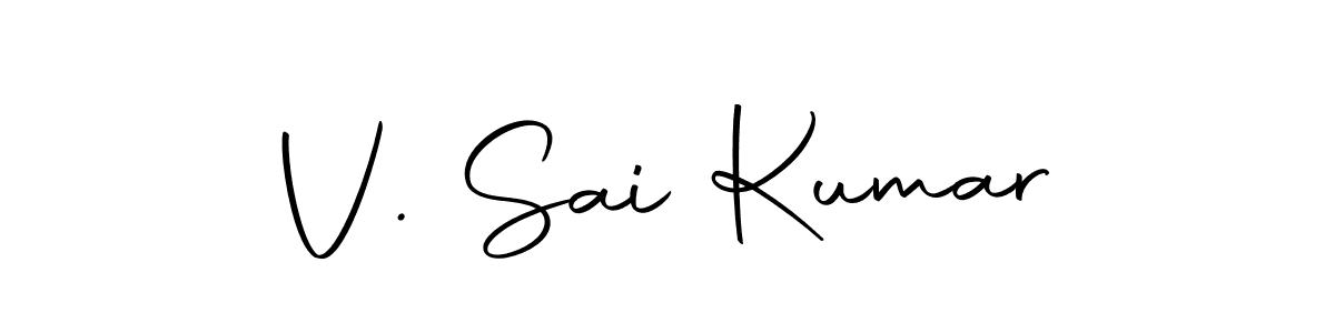 How to make V. Sai Kumar name signature. Use Autography-DOLnW style for creating short signs online. This is the latest handwritten sign. V. Sai Kumar signature style 10 images and pictures png