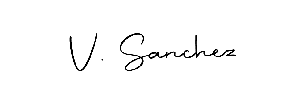 It looks lik you need a new signature style for name V. Sanchez. Design unique handwritten (Autography-DOLnW) signature with our free signature maker in just a few clicks. V. Sanchez signature style 10 images and pictures png