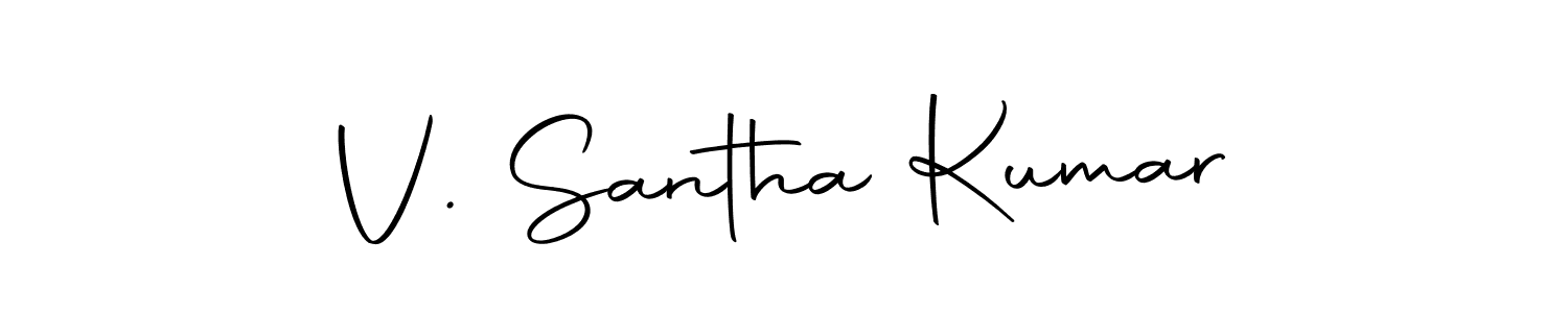 The best way (Autography-DOLnW) to make a short signature is to pick only two or three words in your name. The name V. Santha Kumar include a total of six letters. For converting this name. V. Santha Kumar signature style 10 images and pictures png