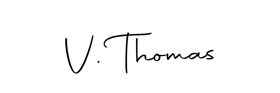 Design your own signature with our free online signature maker. With this signature software, you can create a handwritten (Autography-DOLnW) signature for name V. Thomas. V. Thomas signature style 10 images and pictures png