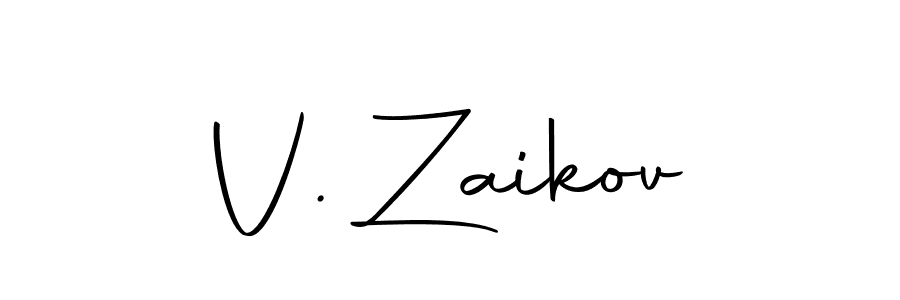 How to make V. Zaikov name signature. Use Autography-DOLnW style for creating short signs online. This is the latest handwritten sign. V. Zaikov signature style 10 images and pictures png