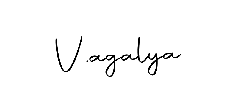 How to make V.agalya signature? Autography-DOLnW is a professional autograph style. Create handwritten signature for V.agalya name. V.agalya signature style 10 images and pictures png