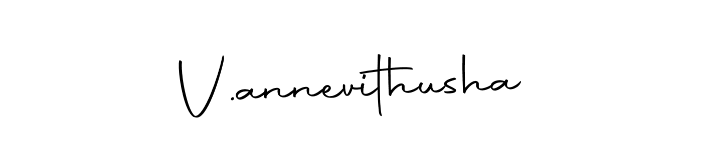 You should practise on your own different ways (Autography-DOLnW) to write your name (V.annevithusha) in signature. don't let someone else do it for you. V.annevithusha signature style 10 images and pictures png