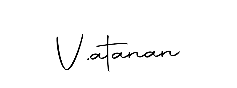 The best way (Autography-DOLnW) to make a short signature is to pick only two or three words in your name. The name V.atanan include a total of six letters. For converting this name. V.atanan signature style 10 images and pictures png