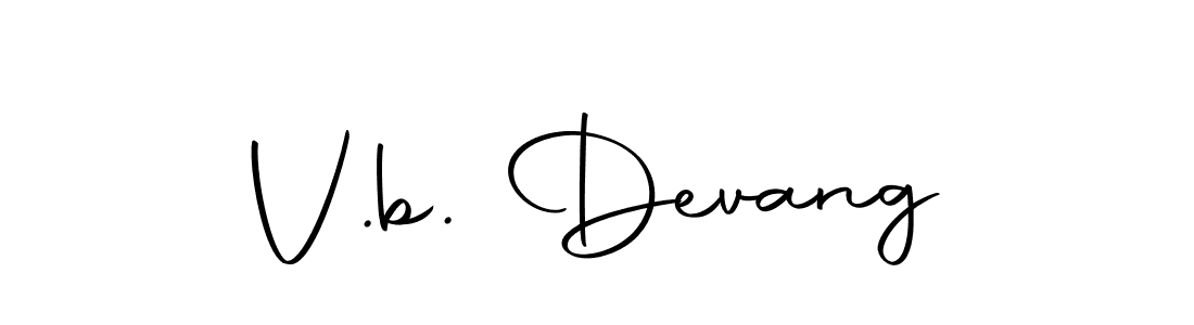 Design your own signature with our free online signature maker. With this signature software, you can create a handwritten (Autography-DOLnW) signature for name V.b. Devang. V.b. Devang signature style 10 images and pictures png