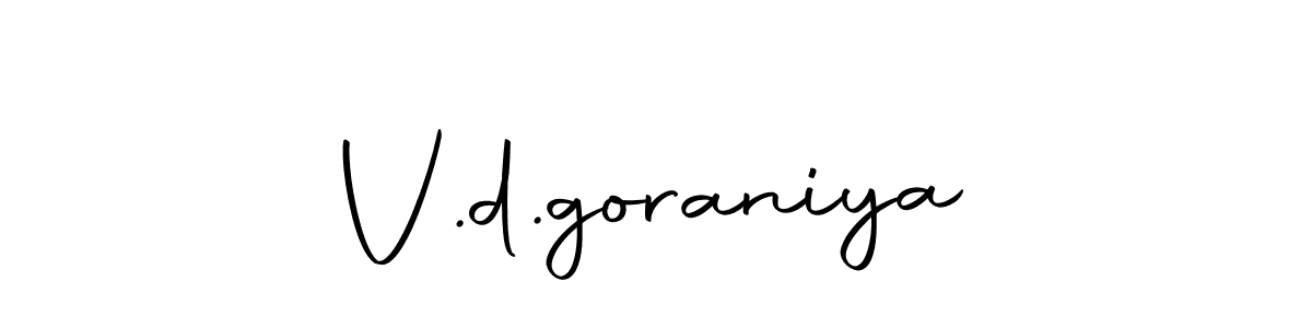 Design your own signature with our free online signature maker. With this signature software, you can create a handwritten (Autography-DOLnW) signature for name V.d.goraniya. V.d.goraniya signature style 10 images and pictures png