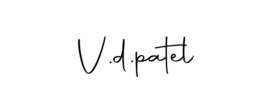 Create a beautiful signature design for name V.d.patel. With this signature (Autography-DOLnW) fonts, you can make a handwritten signature for free. V.d.patel signature style 10 images and pictures png