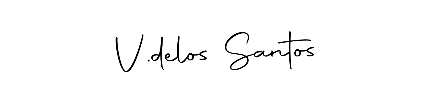 Use a signature maker to create a handwritten signature online. With this signature software, you can design (Autography-DOLnW) your own signature for name V.delos Santos. V.delos Santos signature style 10 images and pictures png