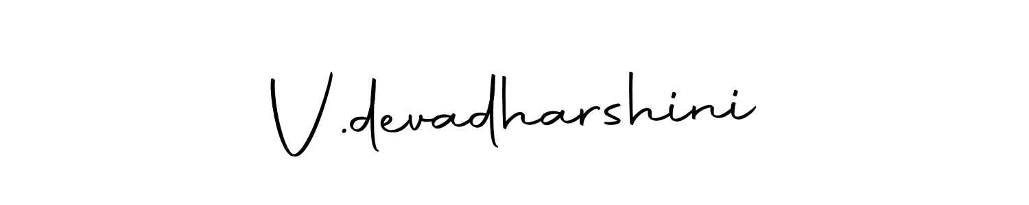 The best way (Autography-DOLnW) to make a short signature is to pick only two or three words in your name. The name V.devadharshini include a total of six letters. For converting this name. V.devadharshini signature style 10 images and pictures png