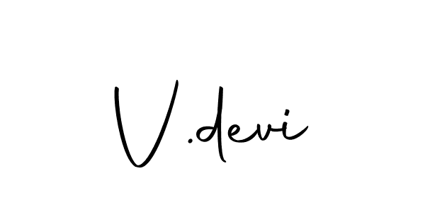 How to make V.devi signature? Autography-DOLnW is a professional autograph style. Create handwritten signature for V.devi name. V.devi signature style 10 images and pictures png