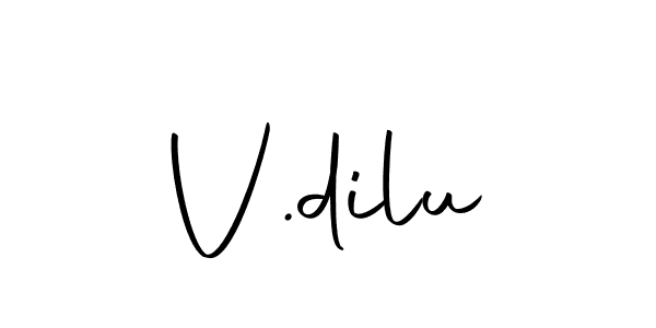 Also we have V.dilu name is the best signature style. Create professional handwritten signature collection using Autography-DOLnW autograph style. V.dilu signature style 10 images and pictures png