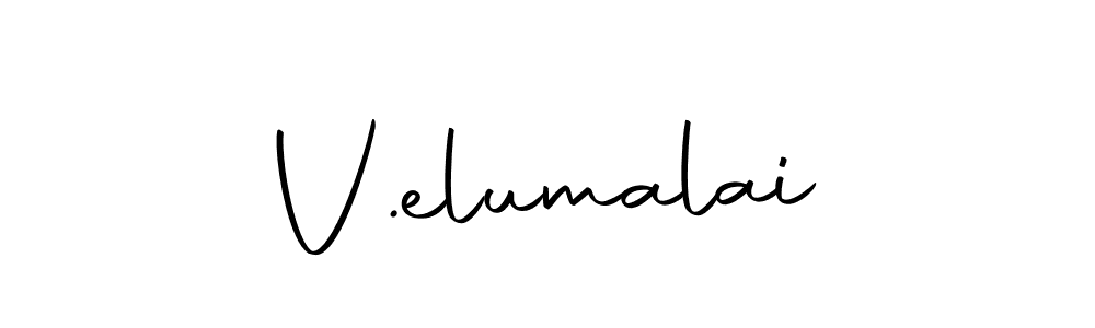 Create a beautiful signature design for name V.elumalai. With this signature (Autography-DOLnW) fonts, you can make a handwritten signature for free. V.elumalai signature style 10 images and pictures png