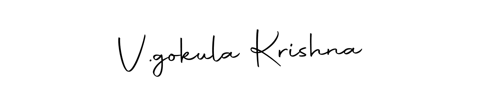 The best way (Autography-DOLnW) to make a short signature is to pick only two or three words in your name. The name V.gokula Krishna include a total of six letters. For converting this name. V.gokula Krishna signature style 10 images and pictures png