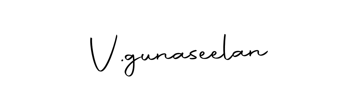 Design your own signature with our free online signature maker. With this signature software, you can create a handwritten (Autography-DOLnW) signature for name V.gunaseelan. V.gunaseelan signature style 10 images and pictures png