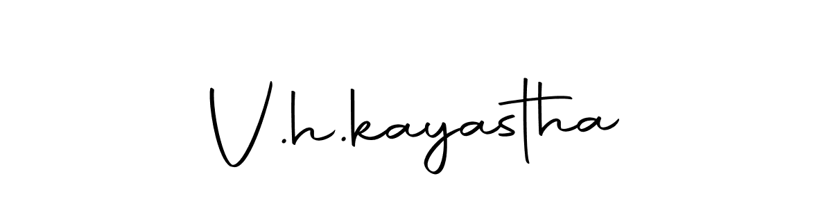 Make a beautiful signature design for name V.h.kayastha. With this signature (Autography-DOLnW) style, you can create a handwritten signature for free. V.h.kayastha signature style 10 images and pictures png