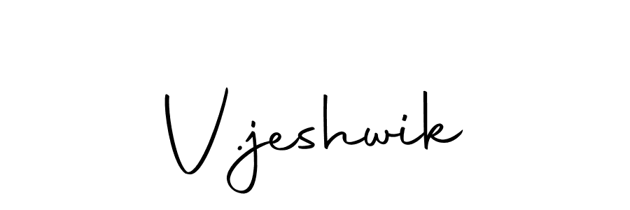 You should practise on your own different ways (Autography-DOLnW) to write your name (V.jeshwik) in signature. don't let someone else do it for you. V.jeshwik signature style 10 images and pictures png