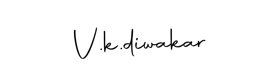 Use a signature maker to create a handwritten signature online. With this signature software, you can design (Autography-DOLnW) your own signature for name V.k.diwakar. V.k.diwakar signature style 10 images and pictures png