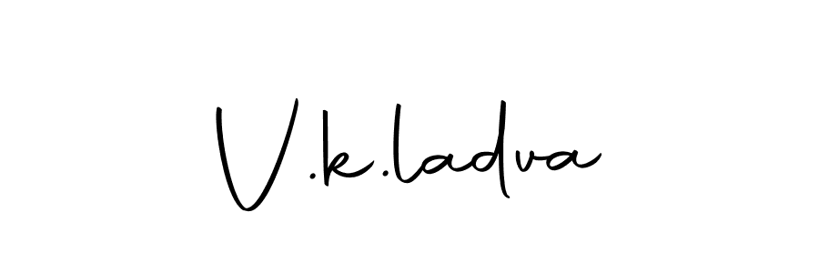 if you are searching for the best signature style for your name V.k.ladva. so please give up your signature search. here we have designed multiple signature styles  using Autography-DOLnW. V.k.ladva signature style 10 images and pictures png